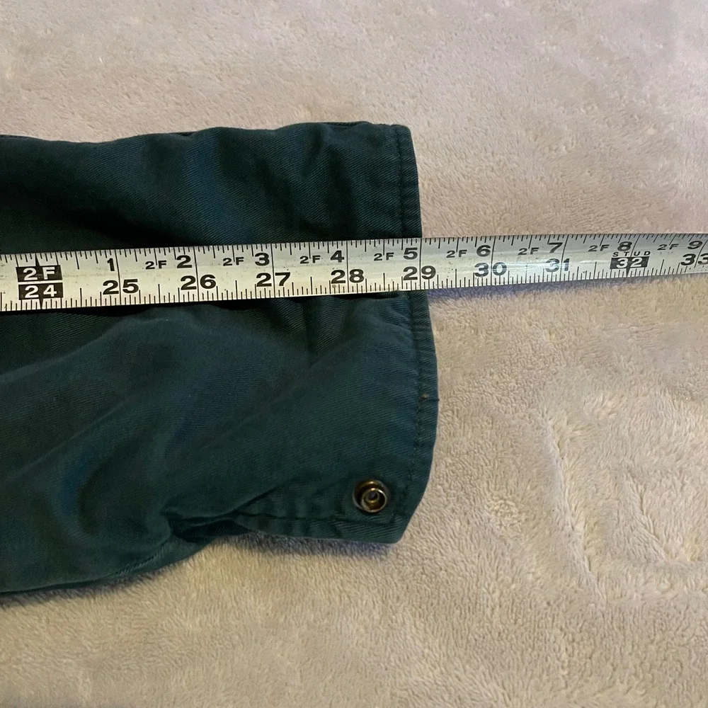 Vintage Charter Club Jacket Women Large Green Jane Justin Barn Corduroy Collar - Picture 9 of 11